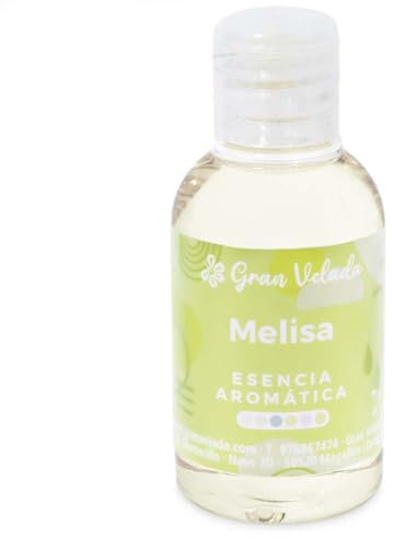 GRAN VELADA Duftessenz von Melisse, 50 ml, intensiver Duft mit Kräuter-, Zitrus- und Blumennoten für Parfums, Seifen, Kerzen und mehr, 50 ml