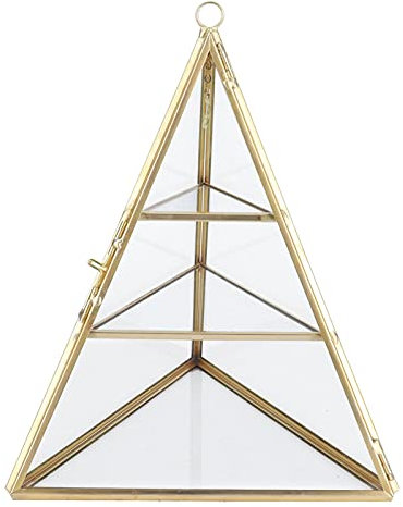 Sluffs Schmuckaufbewahrungsregal, 3-stöckig, Glaspyramide, Schmuckständer, Halter, Aufbewahrung, Dekoration, Turmbox, dreieckig, kegelförmig, Schmuckregal für Ohrringe, Halsketten,