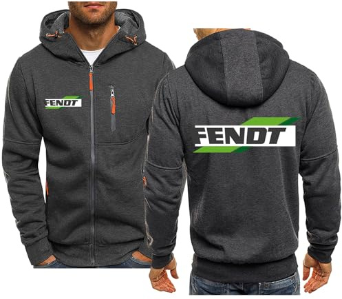 MODRYER Herren-Kapuzenpullover Mit Reißverschluss Für FENDT Mit Kapuze Winddicht Softshell-Jacken Für Den Außenbereich Warme Dicke Kapuzenpullover Thermo-Pullover Mit Taschen,Grey-4XL