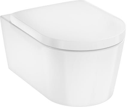 hansgrohe EluPura S Wand-WC Set 540 AquaFall Flush, inkl. WC-Sitz, SmartClean, Weiß, 61119450