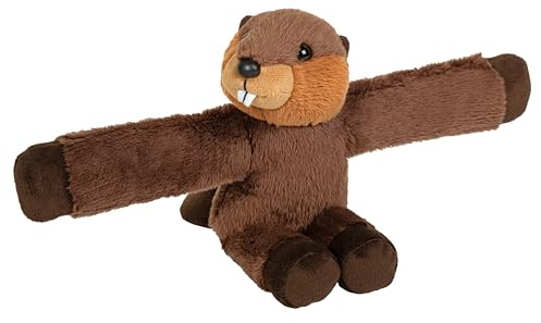 Wild Republic Huggers Beaver, Stuffed Animal, 4.5 inch, Plush Toy, Eco Friendly