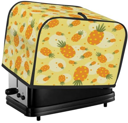 Toaster Cover 4 Slice Toaster Cover Pineapple Yellow Stain Resistant Kitchen Small Appliance Cover Machine Washable Women Gift
