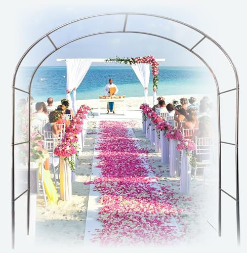 Stainless Steel Garden Arch for Wisteria Support Frame Durable and Rust proof Strong Metal Archway for Garden Arbour 2.8M Wide x 2.4M High Anti corrosion Veg Gro Arch