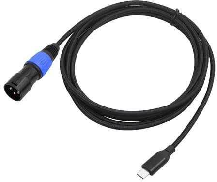 perfeclan USB-C-auf-XLR-Stecker-, einfach zu verwenden, leistungsstarkes, praktisches Telefon, Laptop auf XLR-Stecker- für Mixer, 300cm