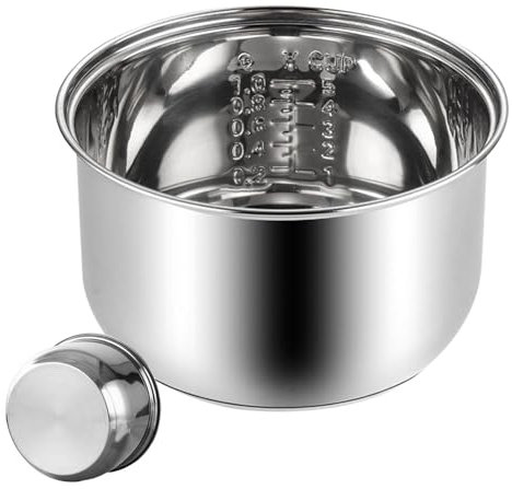 Arrocera interior de acero inoxidable, difusor eléctrico interior, olla arrocera resistente interior con revestimiento antiadherente, forro de cocina eléctrica de agarre cómodo para cocinar verduras