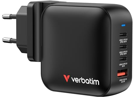 Verbatim Mini Gan Charger 100w Universale Nero Ac Ricarica Rapida Interno (verbatim Mini Gan Charger 100w 4 Port)