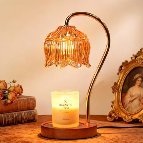 Kerzenwärmer Lampe, Candle Warmer Geschenke für Frauen | Vintage Kerzenwärmer mit Timer und Dimmer, Duftlampe mit Glühbirne, Geburtstagsgeschenk, Geschenke für Mama Weihnachten