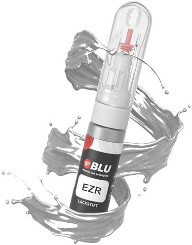 BLU Lackstift Auto kompatibel für Peugeot EZR Silber GRIS Aluminium MET | Auto Lack Reparatur 2in1 Ausbesserungslack Pinsel + Nadel