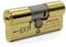 UAP Kinetica+ K4 3* Kitemarked Horizontal Double Key Euro Cylinder Door Lock - Unparalleled Home Security & Safety - Bio Key, 6-Pin, Anti-Bump, Anti-Drill (100mm 45EX-10-45 (50EX/50) (Polished Brass)