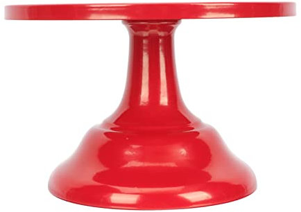 HOLIDYOYO Alzata per torte con vassoi per dolci In piedi display Vassoio per dolci io per torta cake topper espositore per semplice alzata da dessert ferro da stiro rosso