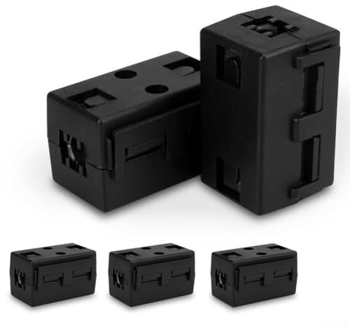 Ferritkern für USB-, Maus-, Tastatur- und Headset-Kabel, zum Anklippen, für elektromagnetische Störungen, langlebiges Design (10 mm)