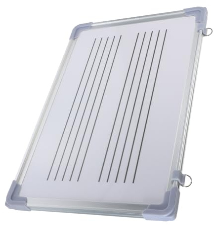 iplusmile Magnetisches Musikstaffel Whiteboard Doppelseitig Abwischbar mit Aluminiumrahmen für Musikunterricht und Notenschreiben Robustes Glattes Schreibbrett mit Zubehör Zufällige Farbe