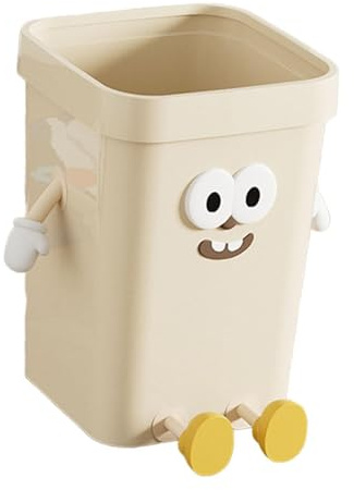 ALCXAZS Poubelle multifonctionnelle et Robuste, idéale sous Un Bureau, Une Cuisine Un Bureau. Grande capacité, Beige, Petite séance