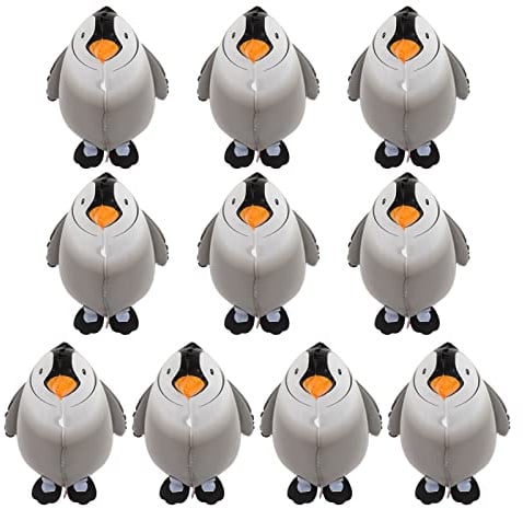 Brrnoo Penguinballons, Aluminiumfolien -Party -Luftballons 10pcs Stehend Pinguin Bright Colors Party Tierballons für Babyparty