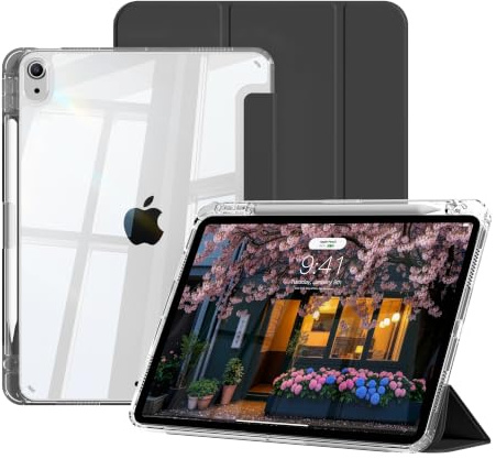 ZOPSGYU Coque pour iPad Air M4/M3/M2, Air 5ème/4ème Génération, Noir | Étui pour iPad Air 11/10.9 Pouces (2026/2025/2024/2022/2020) avec Porte-Stylet, Auto Réveil/Sommeil Smart Cover