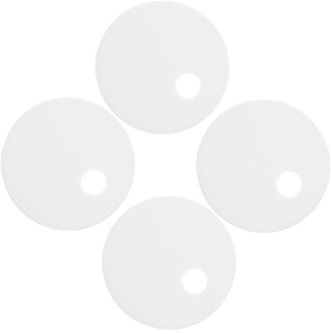 JECOMPRIS 2 Pair White Plastic Toilet Bolt Covers for Toilet Seat Fittings Decorative Screw Caps Plastic Construction Easy to Install Compatible with Bathroom Hardware Accessories