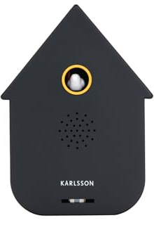 Karlsson Moderne Kuckucks-Soundbox - Vogelgeräuschbox mit Bewegungssensor - Modernes Hausdesign - Einstellbare Lautstärke - Originelle Heimdekoration - 11,5 cm (Schwarz)