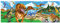 Bodenpuzzle Land der Dinosaurier, 48 Teile