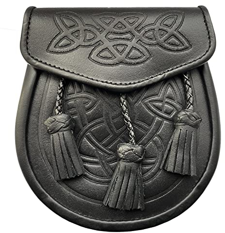 Schottisch Leder Felltasche Hochland Portemonnaie mit Ketten hüfte - Tossle, One size