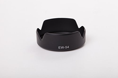vhbw Pare-Soleil Compatible avec Canon EF-M 18-55mm f/3.5-5.6 is STM Objectif 52mm - Cache Noir, Plastique, Tulipe - Remplacement pour EW-54