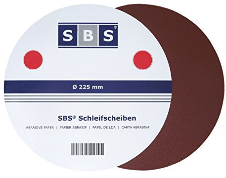 SBS® Schleifscheiben | Schleifpapier | Ø 225 mm | 25 Stück Korn 100 | weitere Körnungen auswählbar