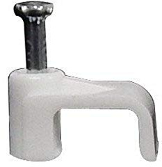 Morris 35002 Flat Cable Clip, Plastic, 1 Nail 12/2 and 14/2 Romex UF Wire Size (Pack of 100)