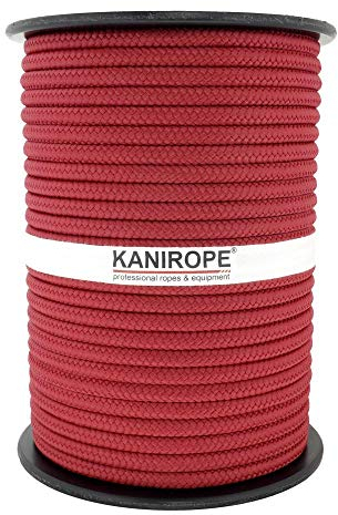Kanirope® PP Seil Polypropylenseil MULTIBRAID 8mm 100m Farbe Bordeaux (0107) 16x geflochten