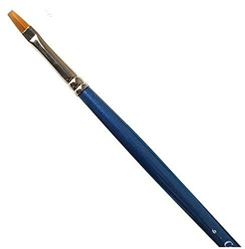 Winsor & Newton 5305001 Cotman Aquarell Synthetikhaar Pinsel mit exzellenter Sprungkraft, Farbtragekraft und Punktgenauigkeit, Serie 555 Nr. 1 - 2,1 mm, Flach, langer Stiel