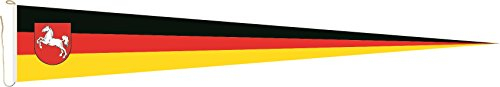 U24 Langwimpel Niedersachsen Fahne Flagge Wimpel 150 x 40 cm Premiumqualität