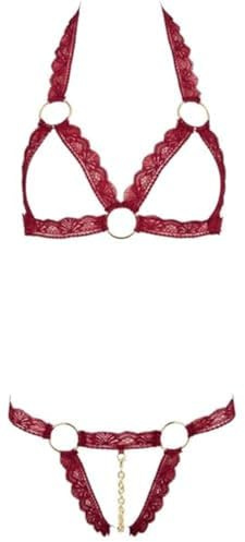 Cottelli Collection Lingerie BH Set offen rot M/L 1er Pack(1 x 1 Stück)