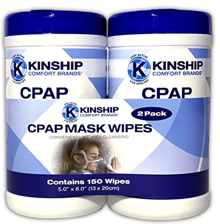 CPAP Mask Cleaning Wipes (150 Count, 2-75 count canisters) Unscented & Lint-free Cleaning for CPAP & BIPAP Machines