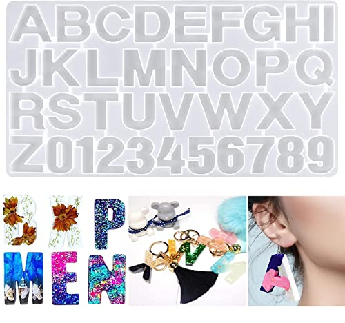 Zahlen buchstaben alphabet silikon gießharz form schmuck anhänger machen form für hochzeit baby shower Geburtstagsgeschenke handgemachte handwerk diy