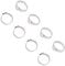UNICRAFTALE 50 Stück 8mm Edelstahl Einstellbare Fingerringe - Ringe - Silber - Art_Deco