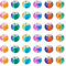 PandaHall - Perlas de cristal de Murano (15 x 12 mm, 100 unidades), diseño de perlas de cristal europeas, núcleo plateado, para la fabricación de joyas