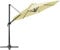 Outsunny 3(m) Cantilever Roma Parasol Patio Sun Umbrella with Crank & Tilt LED Solar Light Cross Base 360° Rotating Outdoor, Beige