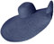 GOWEGB Grand chapeau de plage pour femme avec protection solaire d'été à large bord, a-bleu marine, taille unique