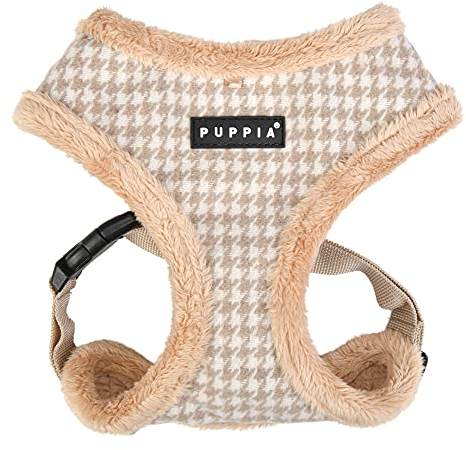Puppia Hundegeschirr für kleine und mittelgroße Hunde - Shepherd Harness A - verstellbar und komfortabel, Beige, L