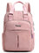 FORRICA Zaino Donna Tasche Multiple Borsa Scuola Ragazza Zainetto con Porta di Ricarica USB Casual Daypack Impermeabile Nylon Zaini Viaggio Rosa