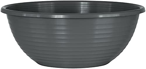 Geli Pflanzschale Standard rund aus Kunststoff, Farbe:anthrazit, Durchmesser:34 cm