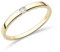 MIORE schmuck Damen 0.05 Ct Solitär Diamant Verlobungsring Ring aus Gelbgold 18 Karat / 750 Gold