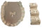 Corredocasa Copriwater Copri Tavoletta WC + Portarotoli Porta Rotolo Scorta Carta Igienica in Tessuto Misura Standard Manifattura Italiana Diversi Colori Abbinati (Beige)