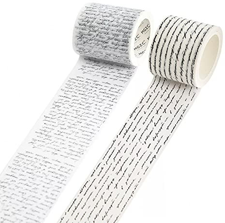 Bemvp Vintage Washi Tapes 2rolls English Sätze Masking Tapes DIY Stationery Tapes Scrapbooking Aufkleber