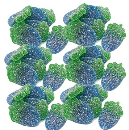 Fizzy Blue Raspberry Flavour Sour Jelly Sweets 500g