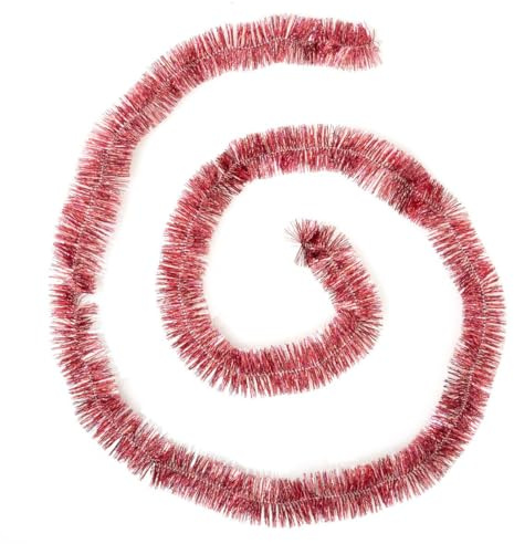 Atmosphera - Holographische weihnachtsgirlande Scalloped Edge 50 x 4 x 2 m rosa - Dunkle Rose