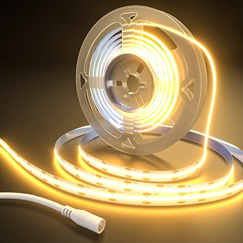 PWAYTEK 12V LED Strip Lights, 6000K 6.56ft/2M 320LEDs Dimmable Cuttable Flexible LED Cordon lumineux pour Chambre, Salon, Cuisine