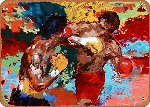 Metallschild im Vintage-Look, Filmkunst, Rocky Apollo Art, 20,3 x 30,5 cm, Blechschild, Wanddekoration