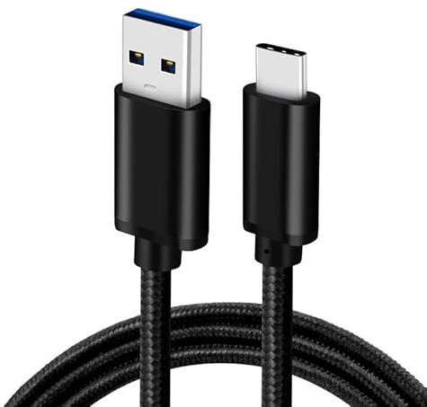 CBUS 2m USB auf USB C Kabel, Schnellladekabel Typ C Kompatibel mit iPhone 16/16e/15/Pro/Max/Plus, iPad 10, iPad Pro/Air/Mini A17 Pro, Mini 6 – Robustes, geflochtenes Kabel (Schwarz)