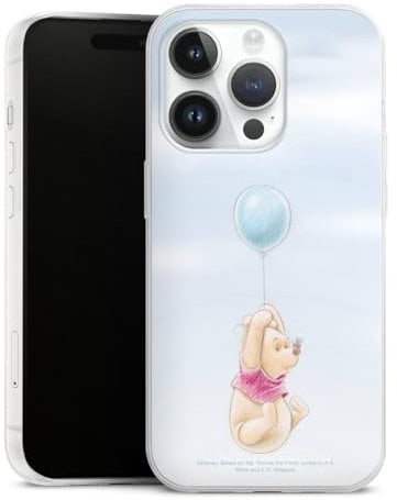 Slim Case extra dünn kompatibel mit Apple iPhone 14 Pro Silikon Handyhülle transparent Hülle Offizielles Lizenzprodukt Winnie Puuh Disney