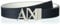 Armani Exchange Men's Essenial, Double face, Metal Logo Plaque Belt, Navy/White, 32