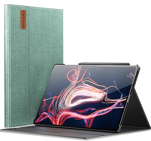INFILAND Hülle für Samsung Galaxy Tab S10 / S9 Ultra 14,6 Zoll 2024/2023 Release [SM-X926/910/916/918], Multi-Winkel Ständer Hülle für Galaxy tab S10 / S9 Ultra, Auto Schlaf/Wach Funktion, Mintgrün
